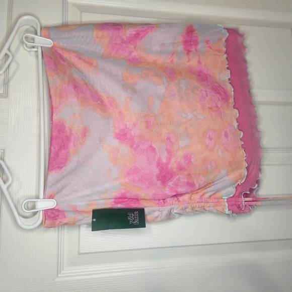 Wild Fable Asymmetrical Pink and Orange Mini Skirt - Picture 3 of 6